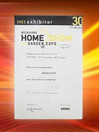 Recognition of Exhibitor | Melbourne Home & Garden Expo Show | 2001