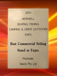 Best Commercial Selling Stand at Expo | Tavco Pty Ltd | Morwell VIC | 2001