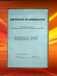 Certificate of Appreciation | The Shepparton 4WD & Outdoor Living Spectacular | Shepparton VIC | 2001